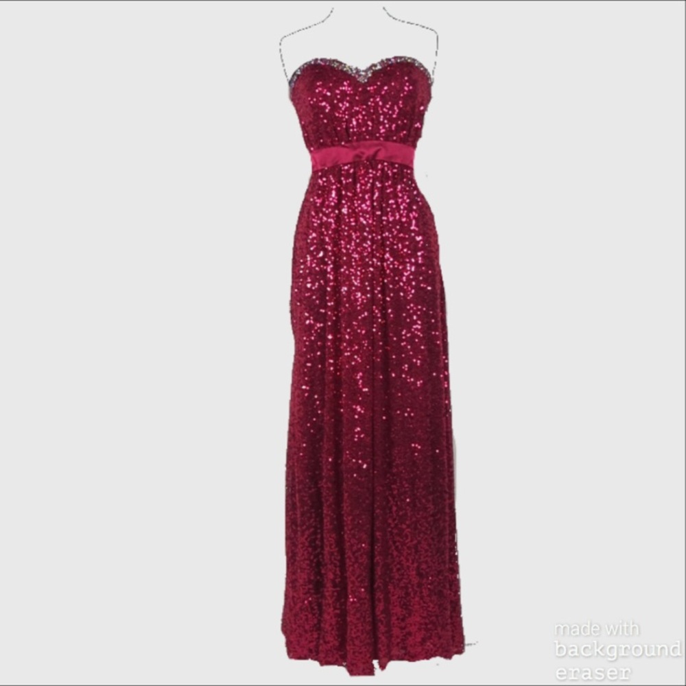 NWT * La Femme * Sweetheart Sequin Dress